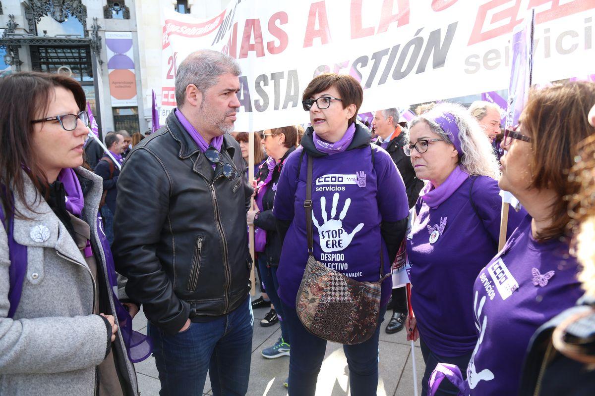 8M Día Internacional de la Mujer Trabajadora, concentración en Cibeles