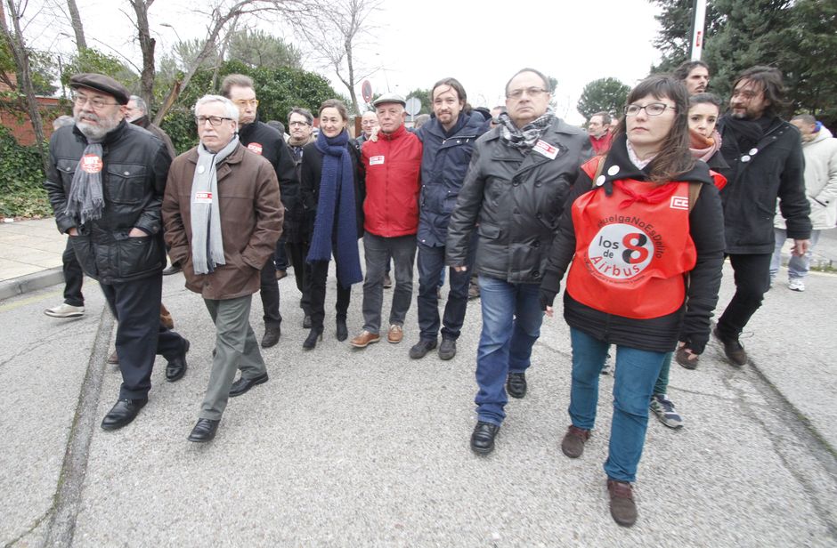 Juicio a los 8 de Airbus, primer día, manifestacion en Getafe y entrada al juicio