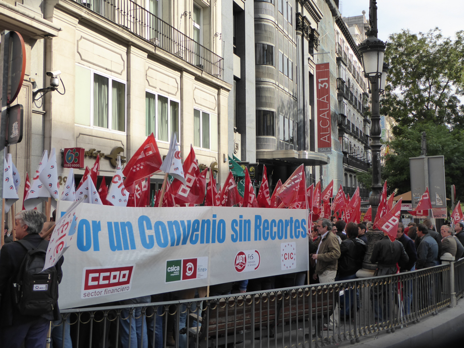 Concentración del sector banca en Madrid