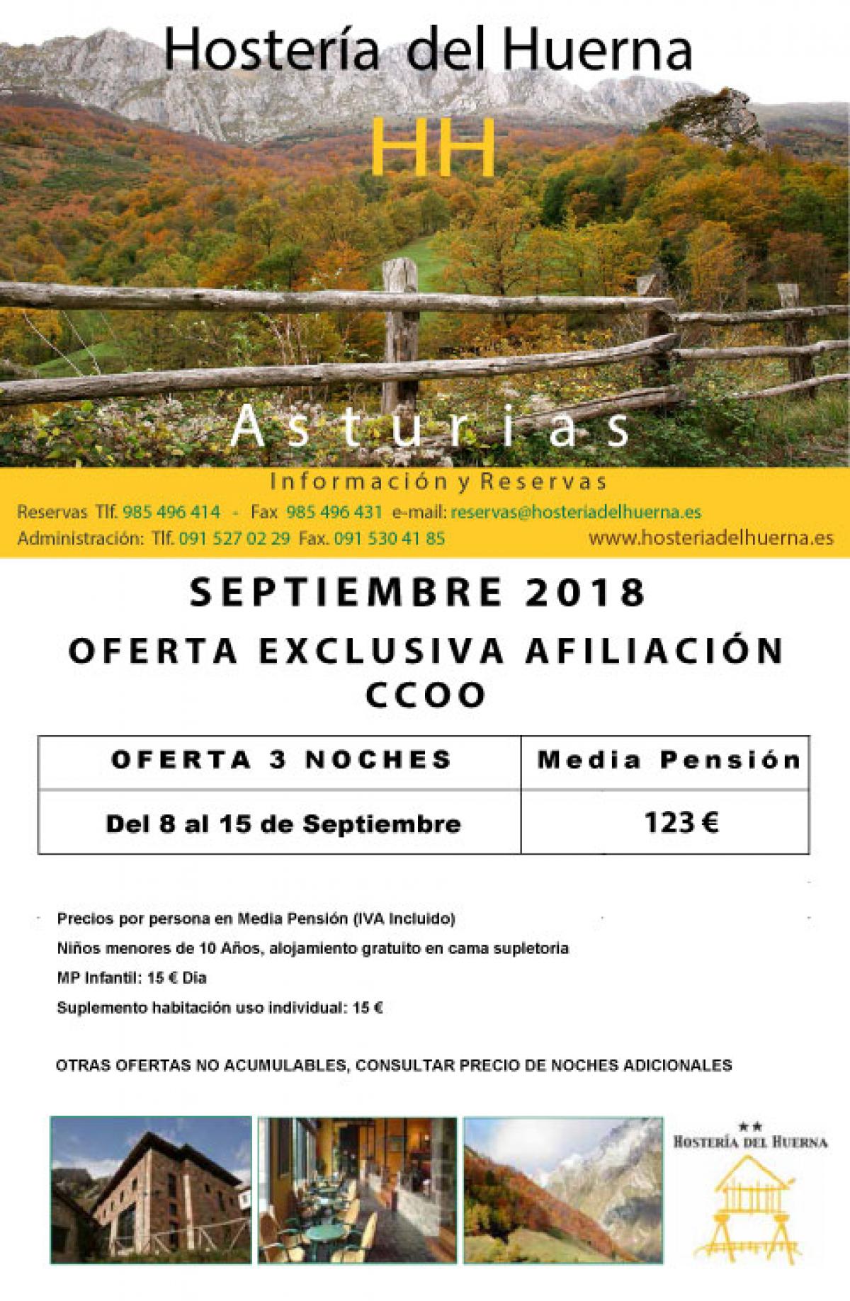 Oferta septiembre Hostería del Huerna