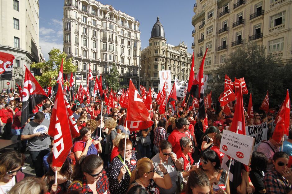 Manifestación del sector de Contact Center por un convenio justo