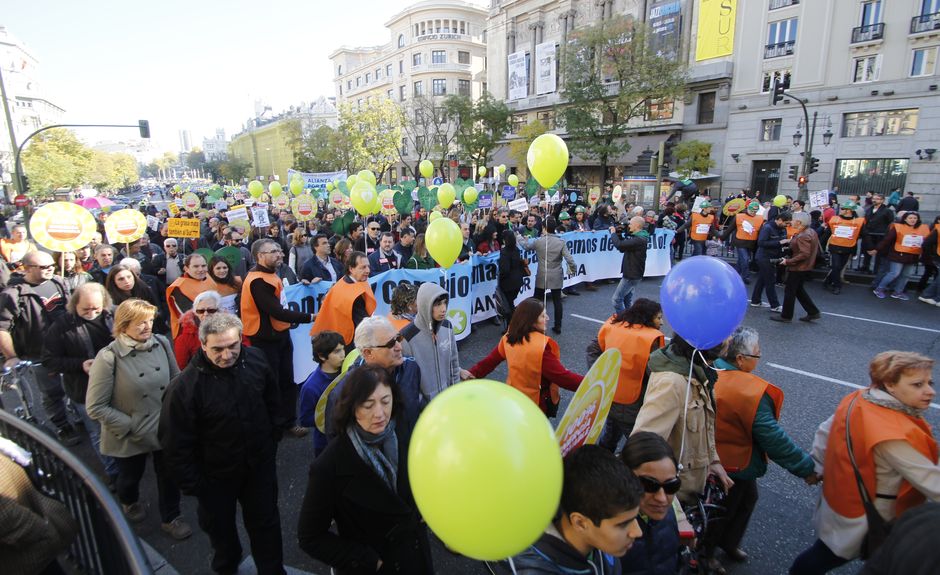 Marcha por el Clima "Frente al cambio climático, cambiemos de modelo" Madrid 29-11-2015