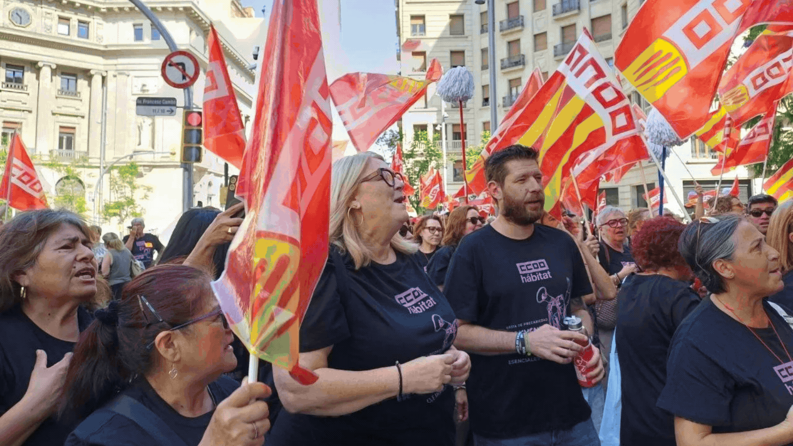Éxito rotundo de las movilizaciones de CCOO del Hábitat: miles de trabajadoras y trabajadores de la limpieza salen a la calle para exigir convenios dignos
