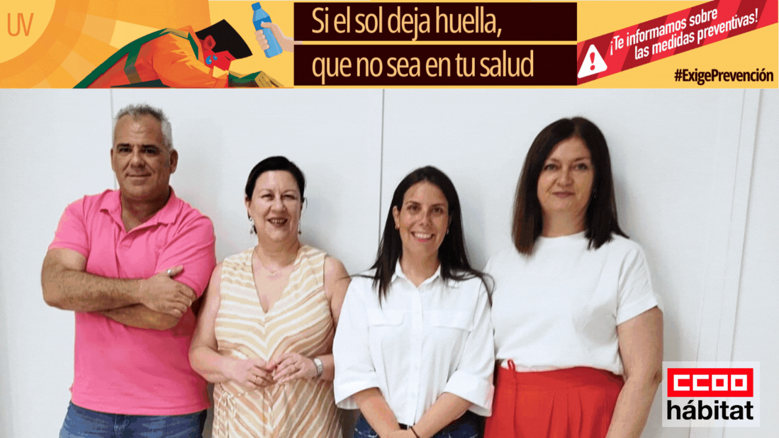 CCOO del Hbitat lanza su campaa anual contra los efectos del Calor: Si el sol deja huella, que no sea en tu salud"