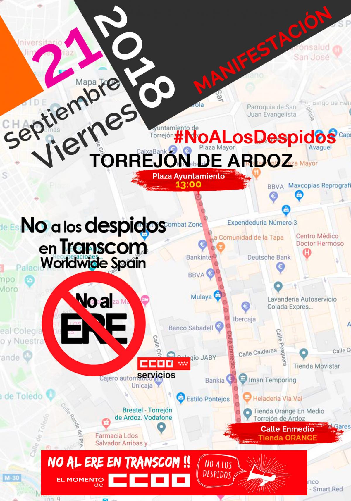 Manifestación TRANSCOM