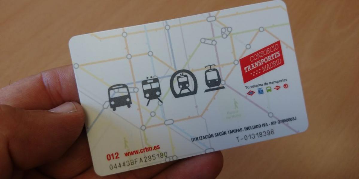 La Tarjeta Multi transportes de la Comunidad de Madrid