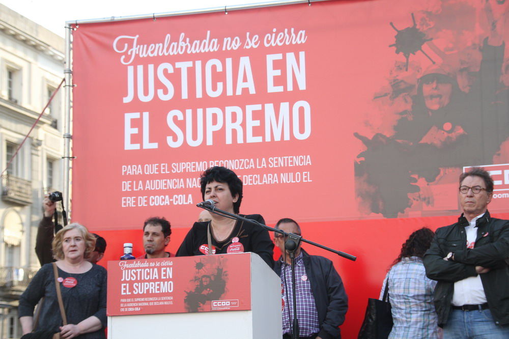 Manifestación de trabajadores de CocaCola por Justicia en el Tribunal Supremo