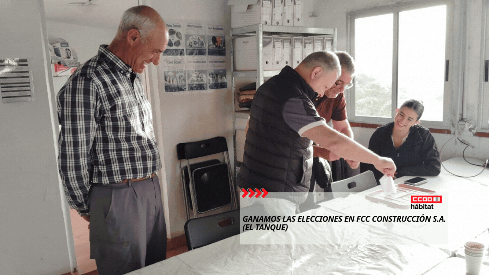 CCOO del Hábitat de Canarias gana las elecciones en FCC Construcción S.A. (El Tanque)