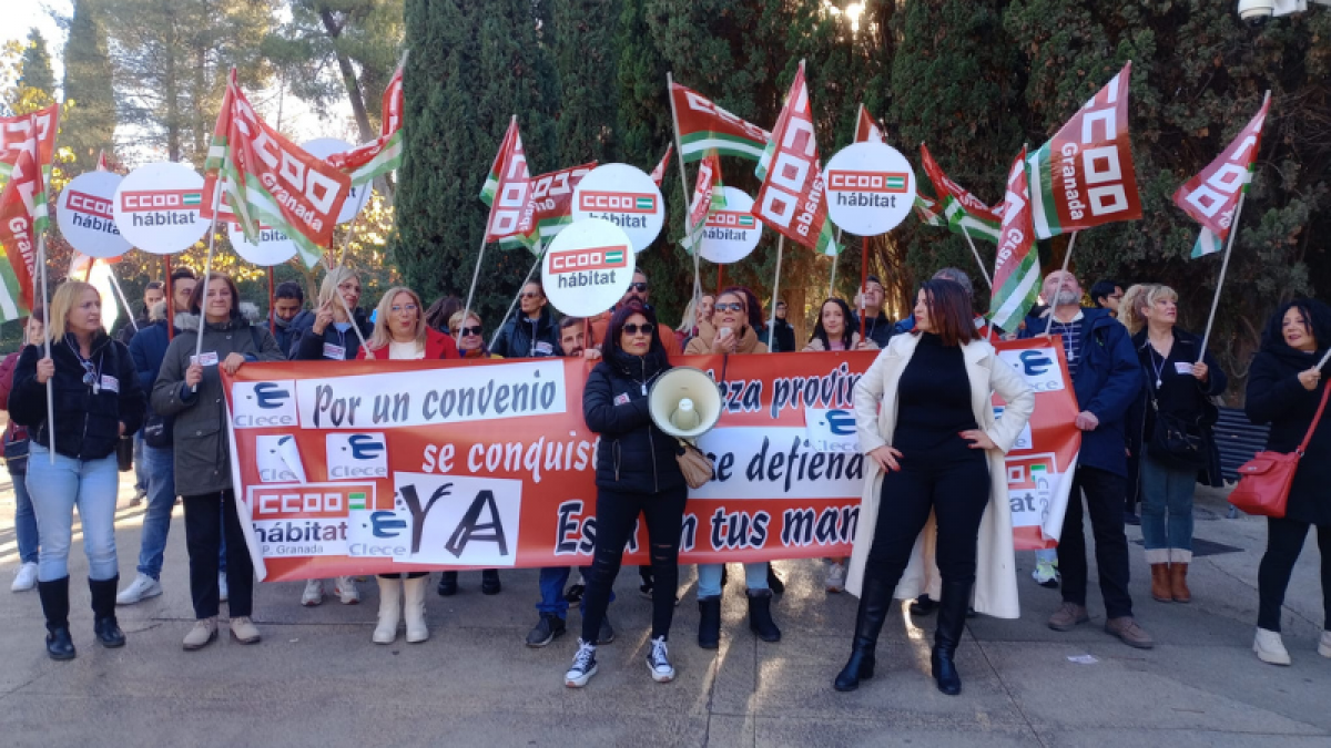 Movilizaciones en Granada por el bloqueo de las negociaciones el convenio de Limpieza