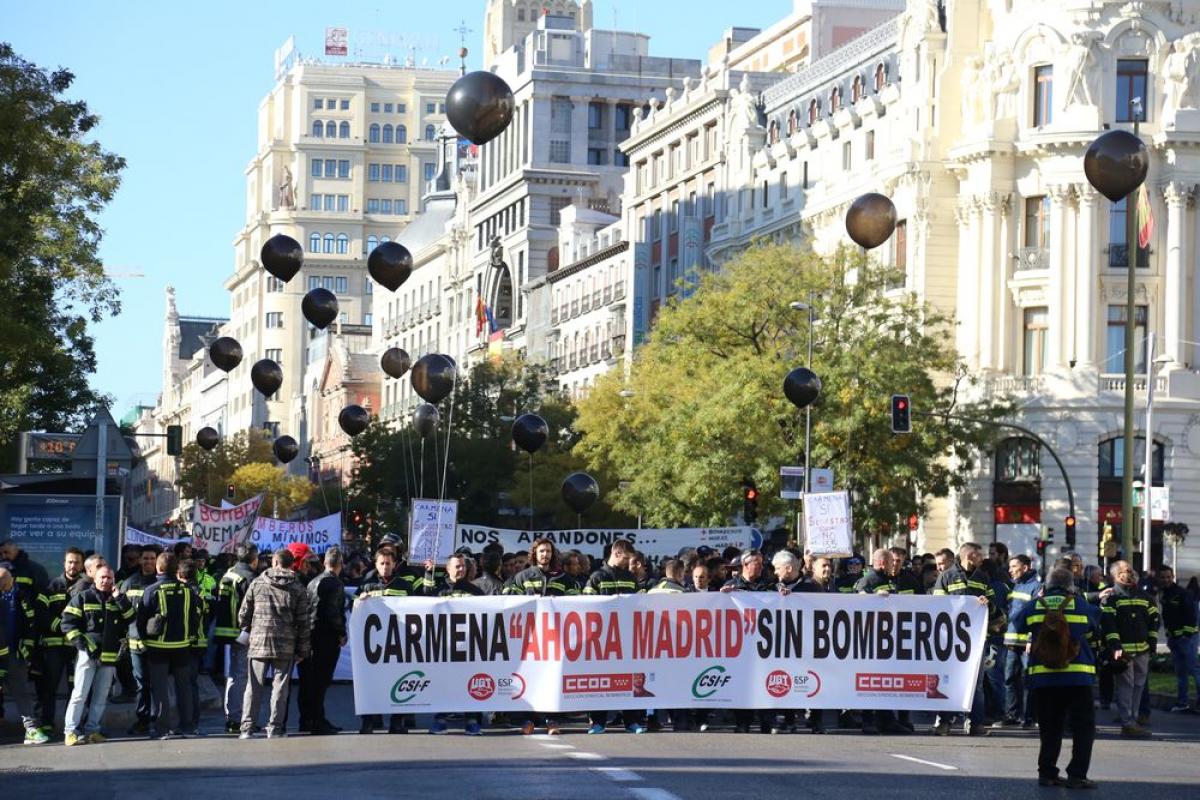 Movilización ante la dramática falta de bomberos en la ciudad de Madrid