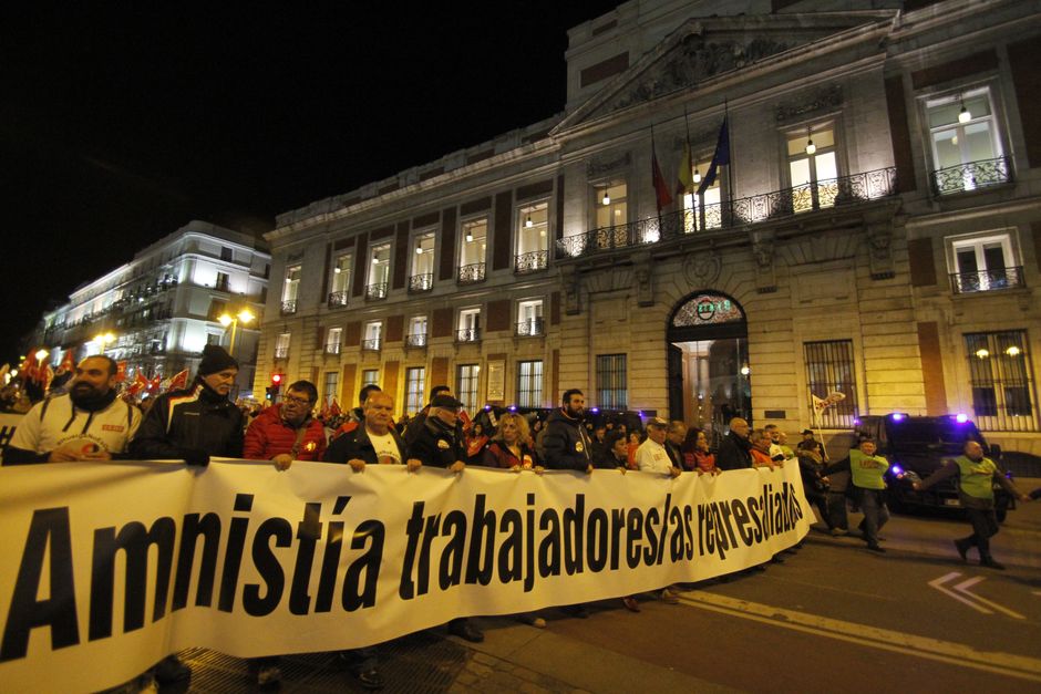 Manifestación Huelga No Es Delito, por la amnistía de trabajadores/as represaliados/as