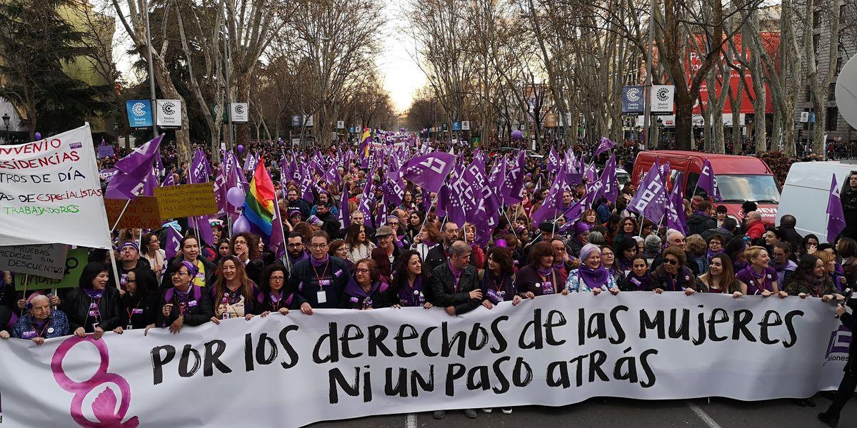 Manifestacion 8M, Día Internacional de la Mujer Trabajadora, Madrid 2019