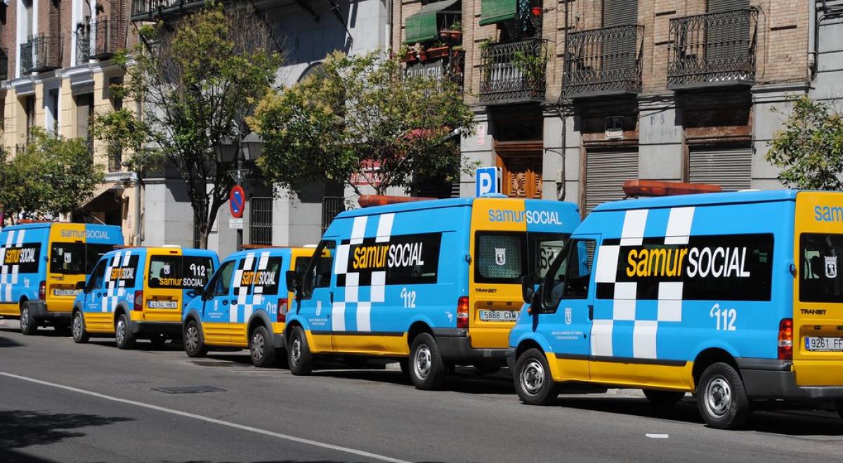 Vehículos del SAMIUR Social en Madrid