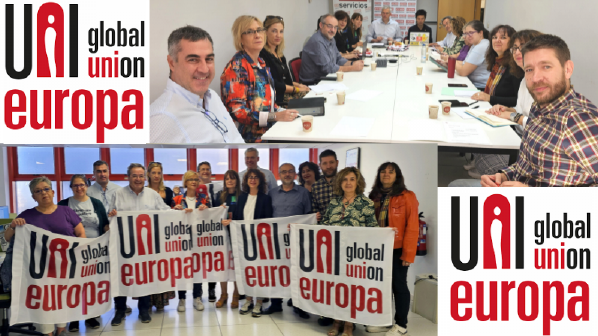 Daniel Barragán, Secretario General de CCOO del Hábitat, participa en la reunión de afiliados de UNI Europa en España