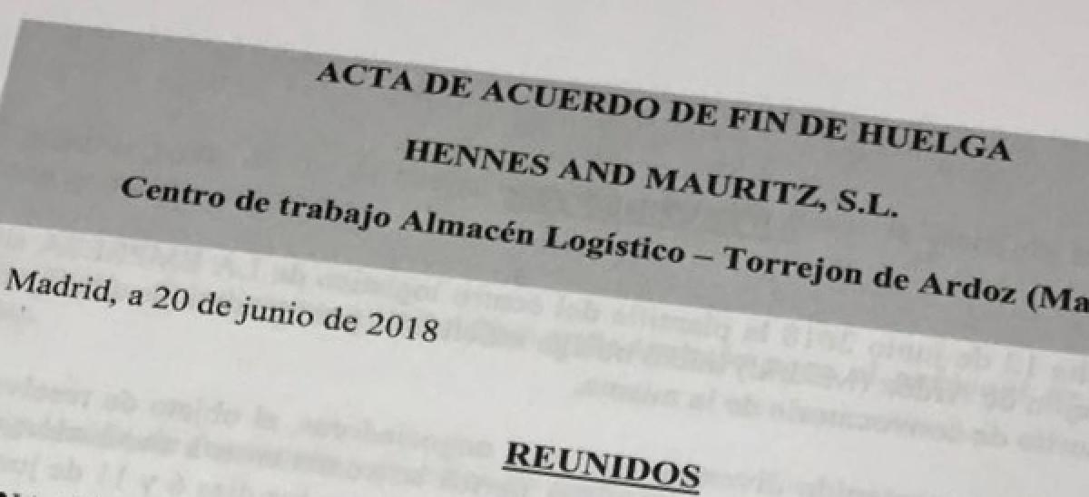 Desconvocada la huelga indefinida en el almacén de H&M tras alcanzarse un acuerdo