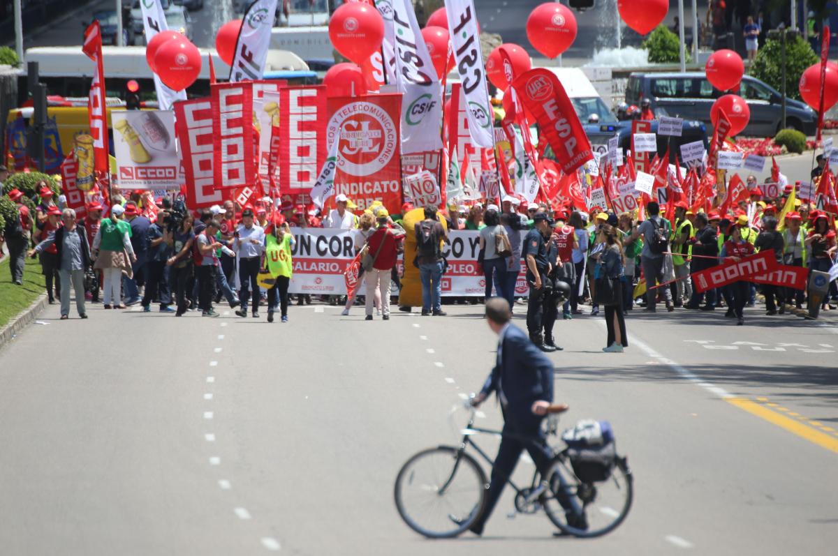 Manifestación de la plantilla de Correos en Madrid el pasado mes de junio