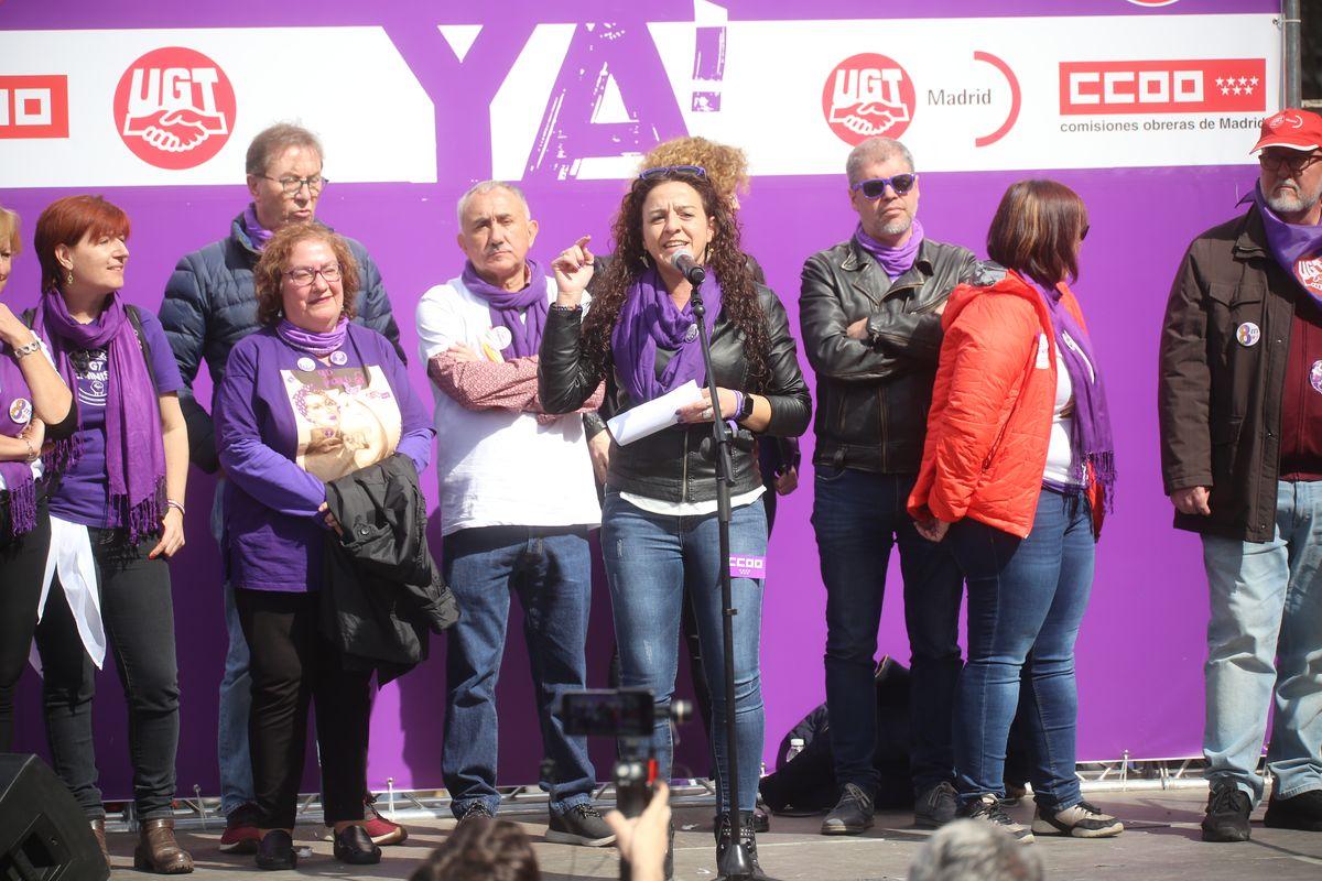 8M Día Internacional de la Mujer Trabajadora, concentración en Cibeles
