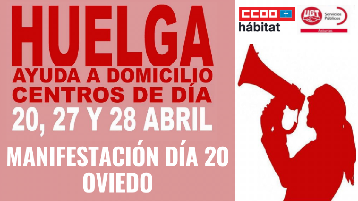 Huelga de Atención Domiciliaria y centros de día en Asturias