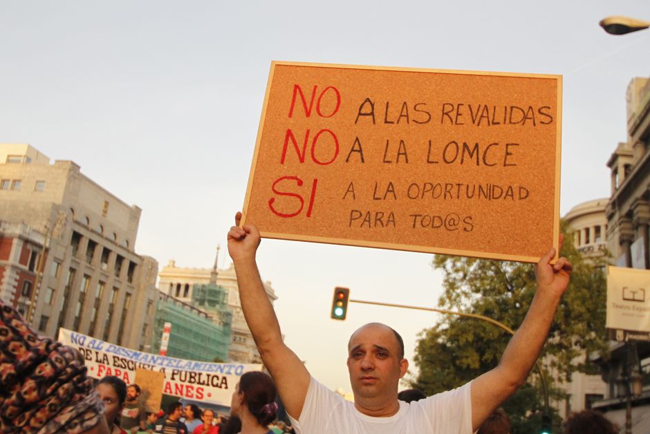 Huelga educativa contra la LOMCE, las reválidas y por la reversión de los recortes