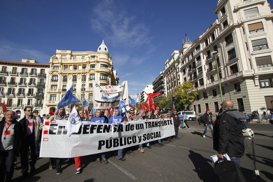 Manifestación de la plantilla de la EMT por un transporte público y de calidad 26/11/2015