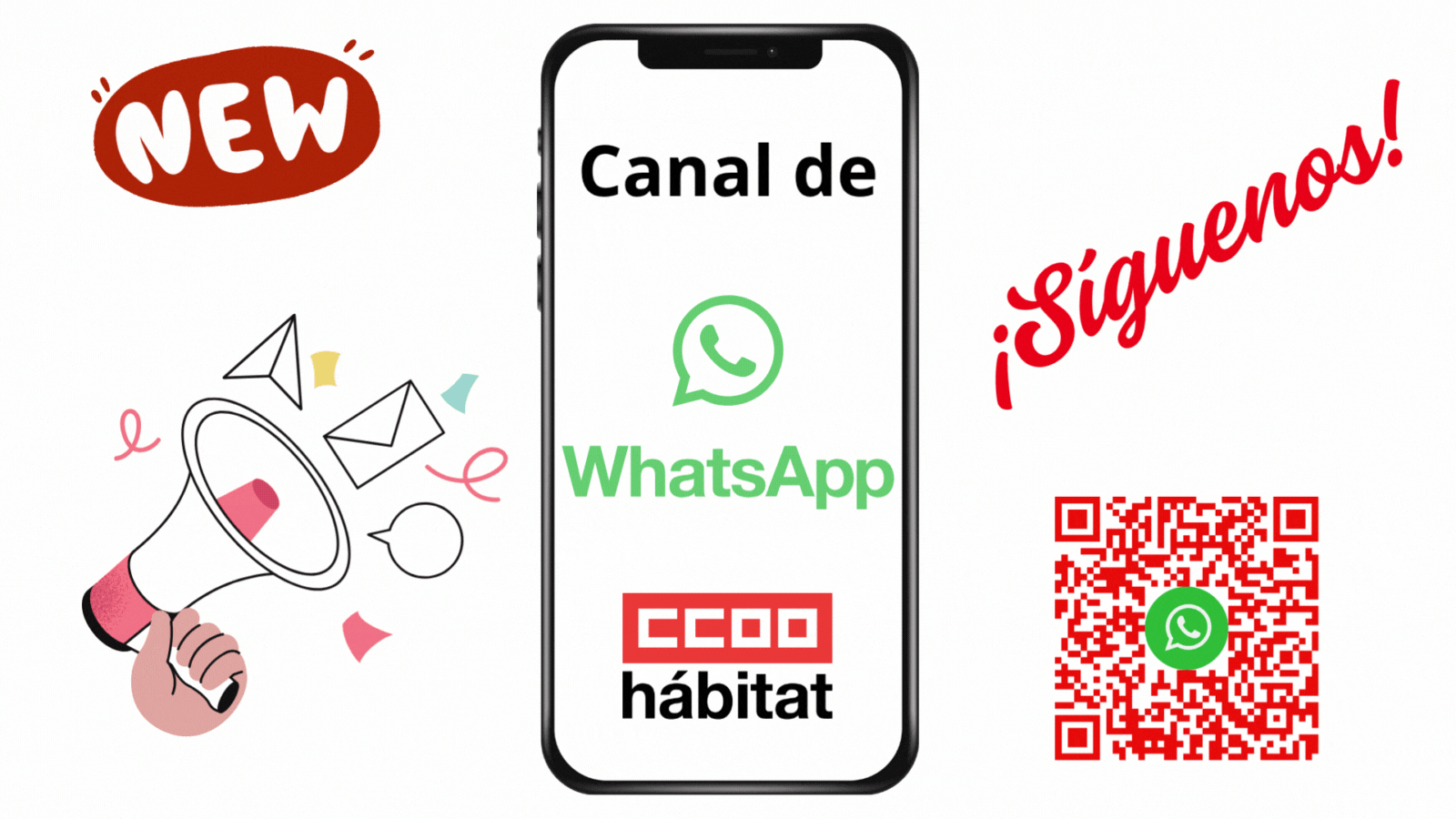 Nuevo canal de Whatsapp de CCOO del Hábitat