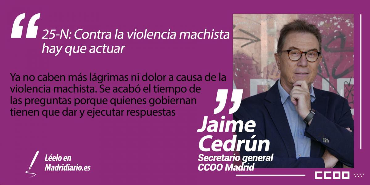 Artículo de Jaime Cedrún del día 26 de noviembre de 2020