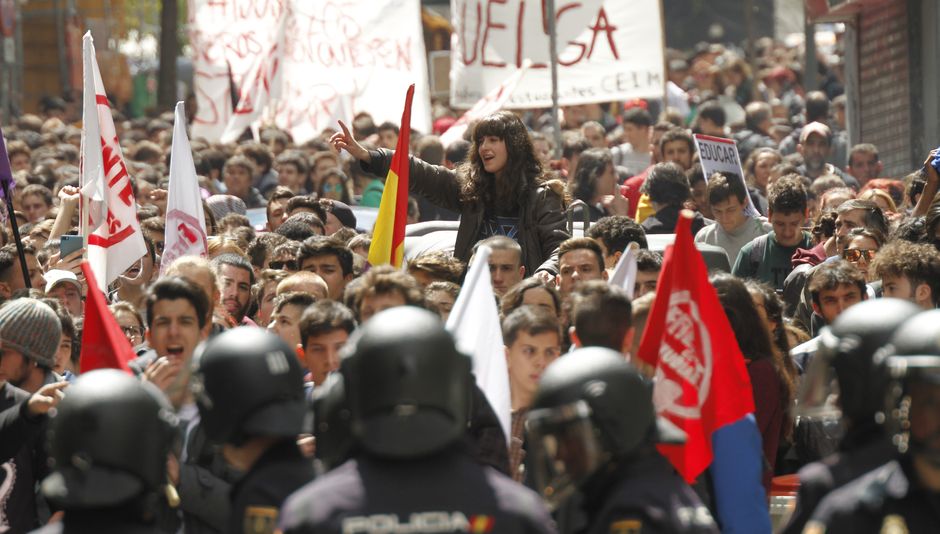 Manifestación de estudiantes por la derogación de la LOMCE, Madrid 14-4-2016