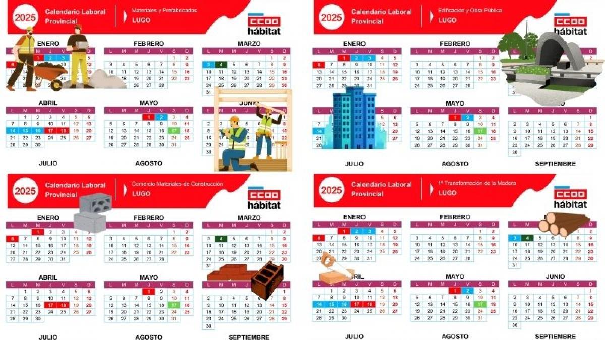 CCOO do Hbitat de Galicia asina varios calendarios de sectores aos que representa en Lugo