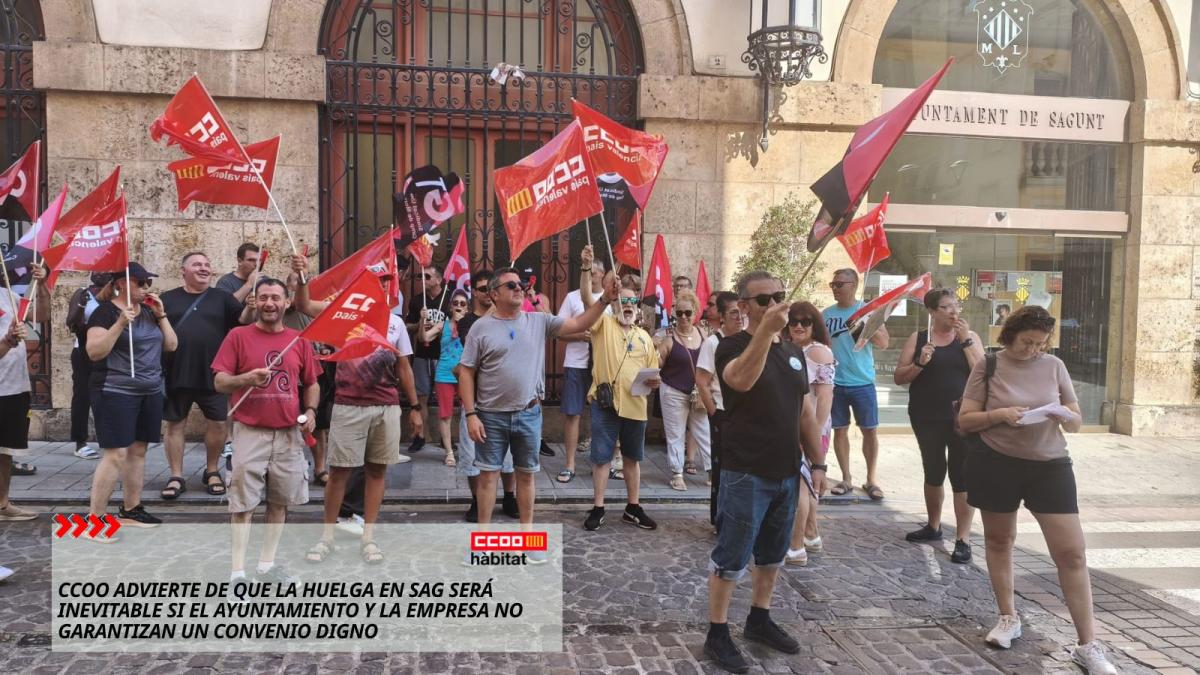 CCOO advierte de que la huelga en SAG será inevitable si el Ayuntamiento y la empresa no garantizan un convenio digno