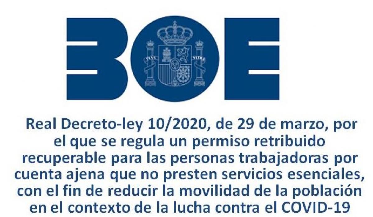 Real Decreto-ley 10/2020