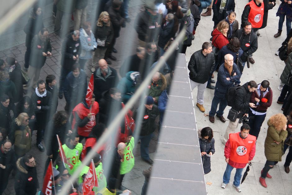 Manifestación en Getafe apoyo a los 8 de Airbus. Foto de Oscar J. Orgueta