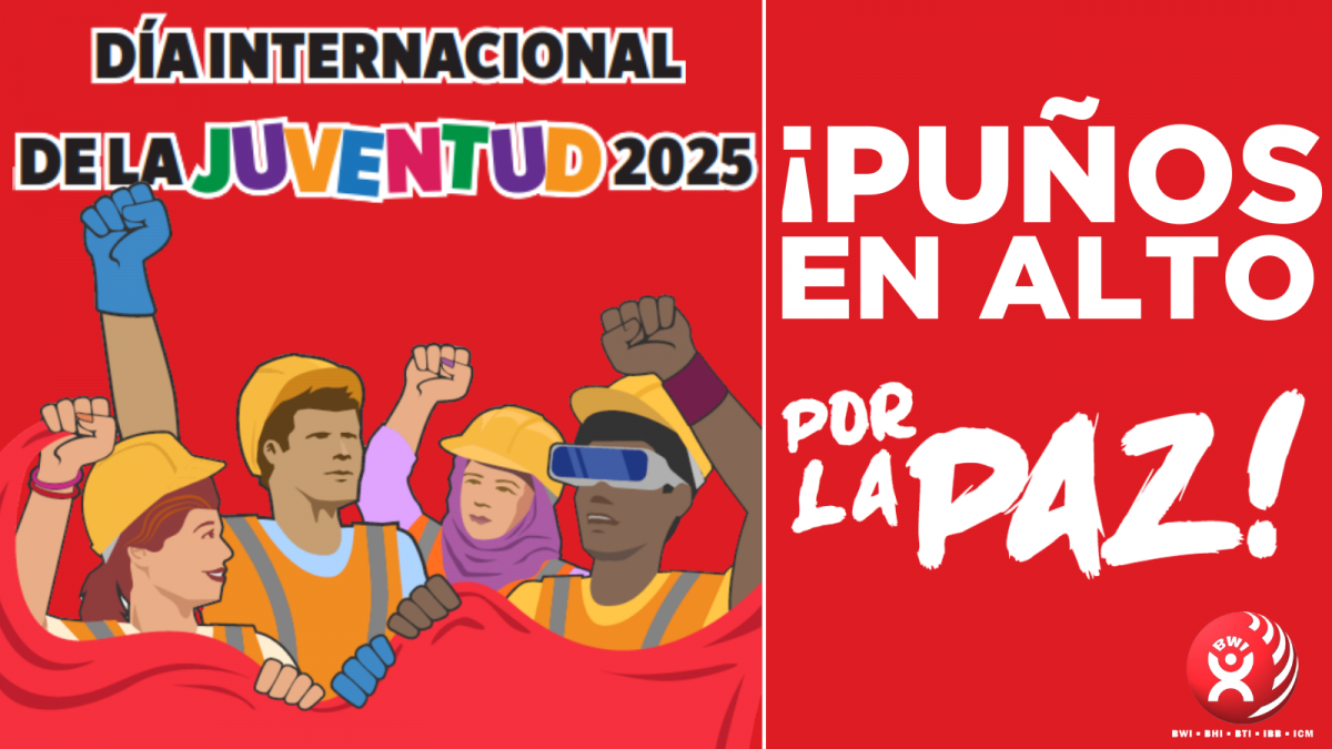 CCOO del Hbitat se une al llamamiento global de la ICM: "Puos en alto por la paz" en el Da Internacional de la Juventud