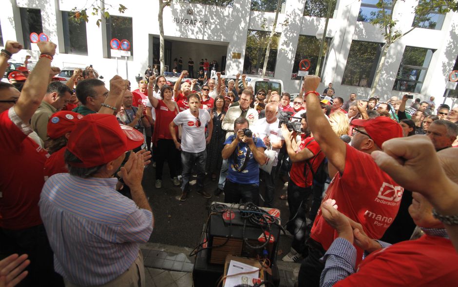 Concentración en apoyo a Juan Carlos Asenjo y en defensa del derecho de huelga