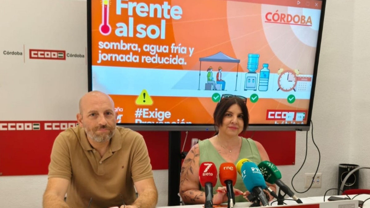 CCOO del Hábitat de Córdoba inicia la campaña estatal “Frente al sol: Sombra, agua fría y jornada reducida” en el sector de la construcción