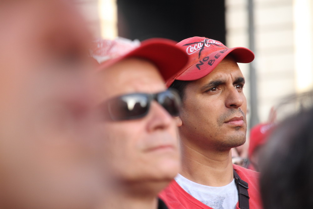 Manifestación de trabajadores de CocaCola por Justicia en el Tribunal Supremo