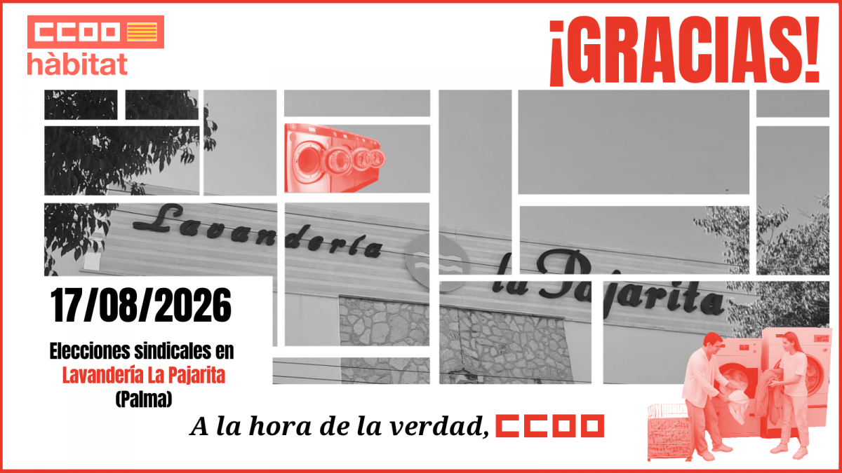 CCOO del Hábitat arrasa en La Pajarita y multiplica por tres los votos de la otra candidatura