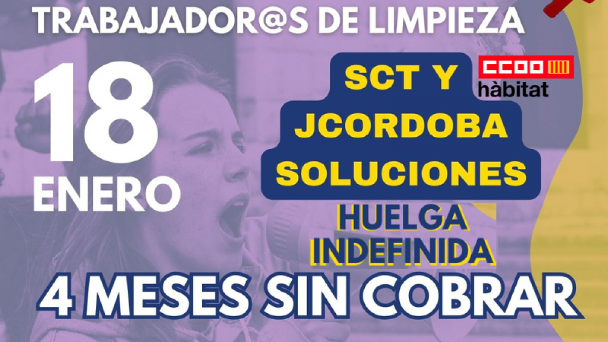 Huelga limpieza SCT ACVA S.L. y JCórdoba Soluciones S.L. (Alicante)
