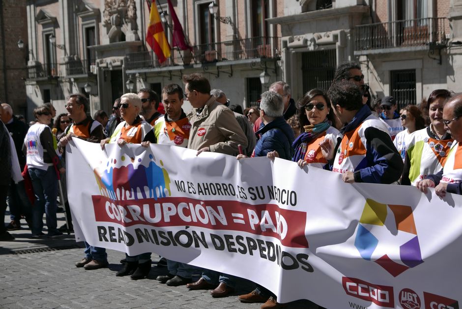 Manifestación de ex trabajadores de Telemadrid 9/4/2016