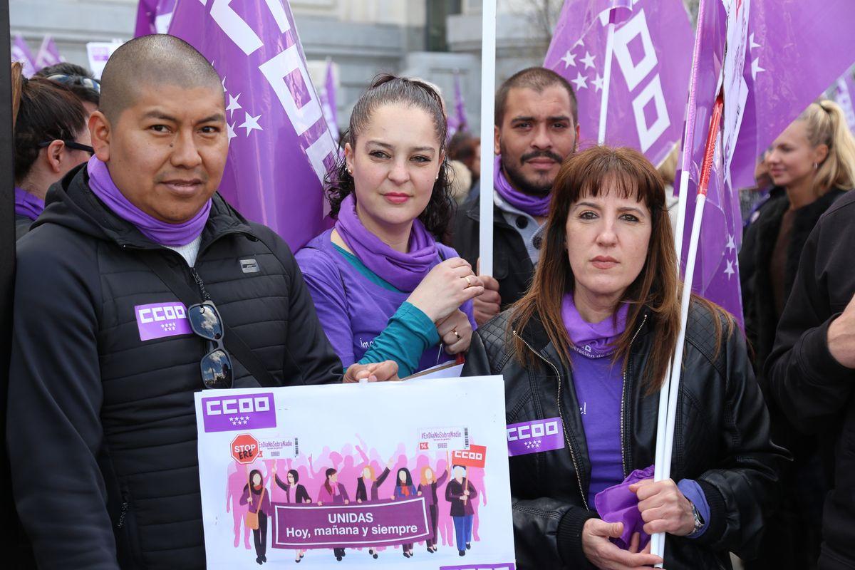 8M Día Internacional de la Mujer Trabajadora, concentración en Cibeles