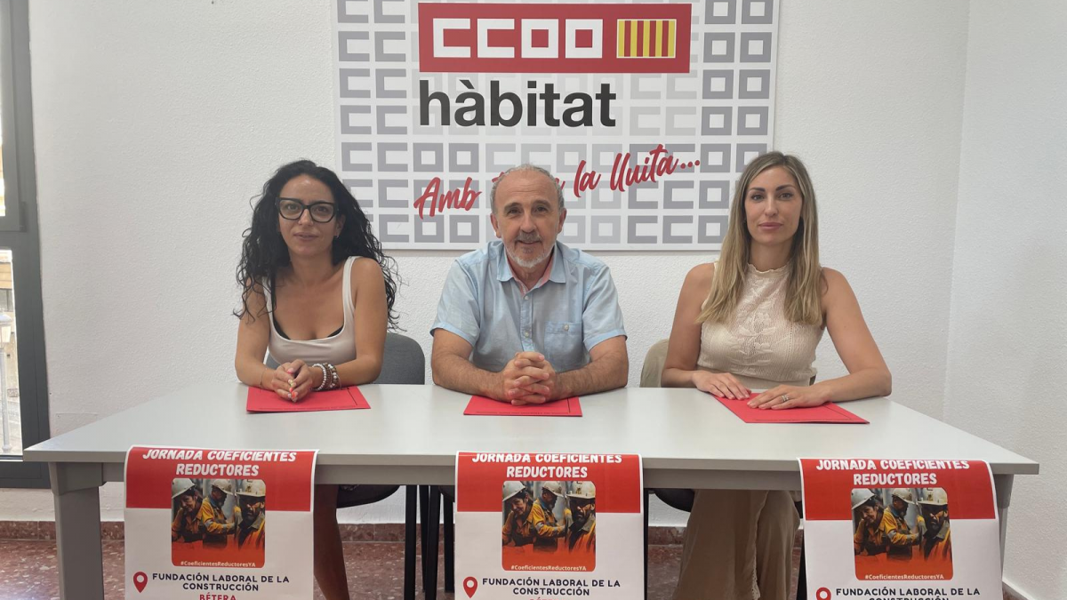 CCOO del Hbitat del Pas Valenci presenta en Valencia la jornada sindical del 24J sobre coeficientes reductores para la jubilacin