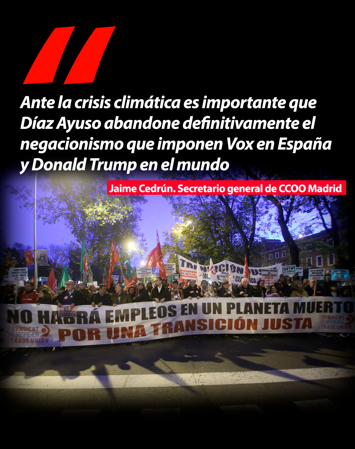 COP25: Empujemos una verdadera transición justa