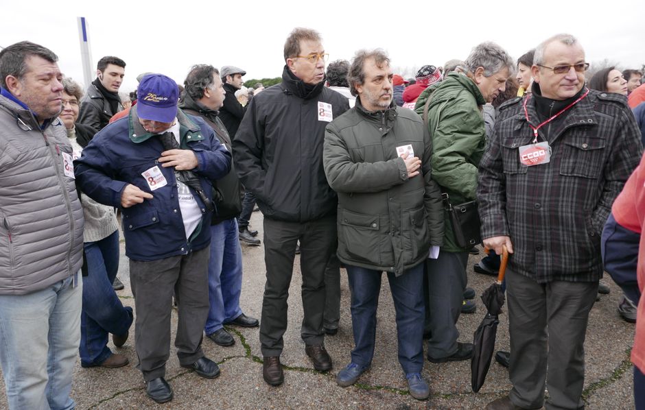 Concentración en apoyo a Los 8 de Airbus, 11 enero 2016