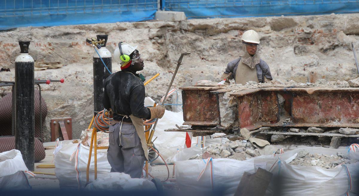 Trabajadores de construcción en Madrid
