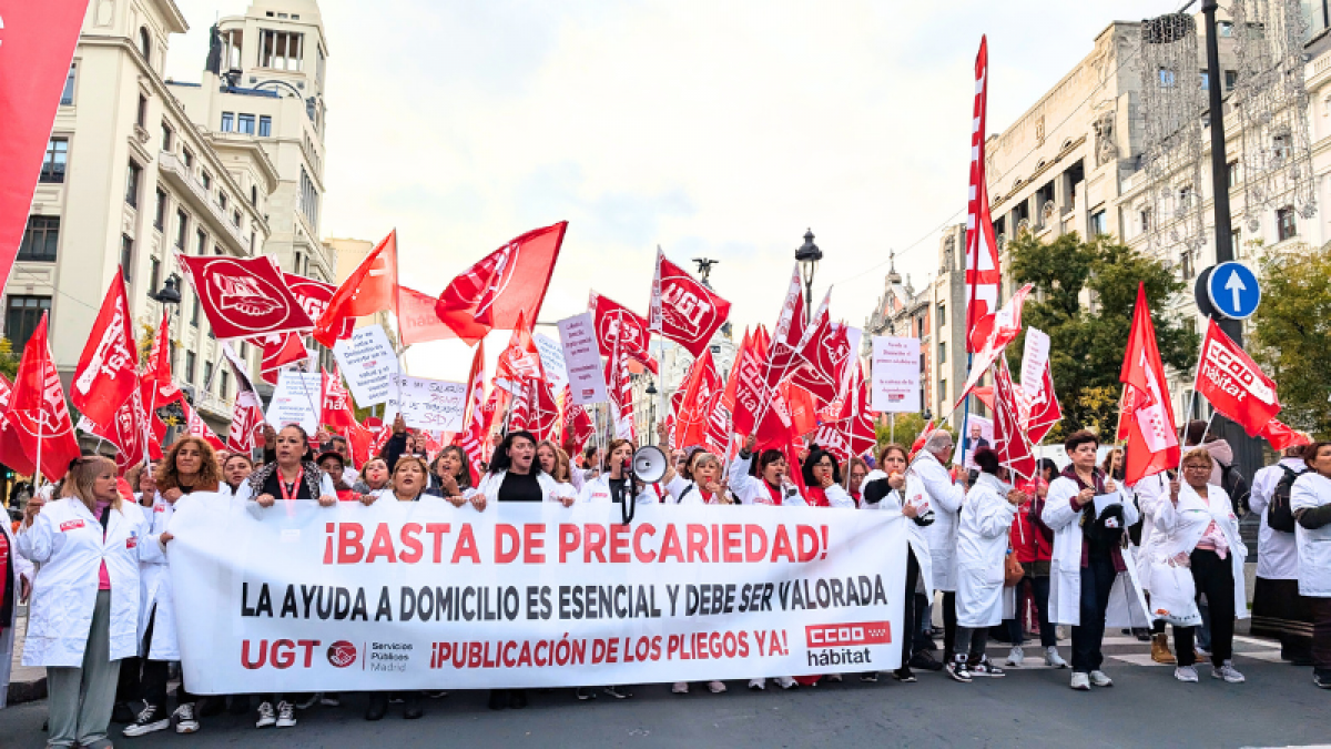 El sector de Ayuda a Domicilio recorre las calles de Madrid para exigir la actualizacin de los pliegos de condiciones