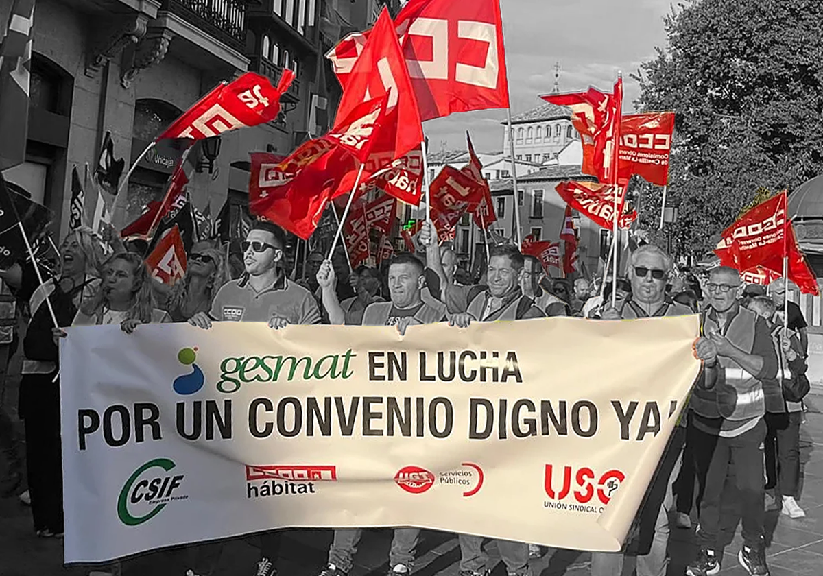 La plantilla de Gesmat se moviliza por un convenio digno en Toledo
