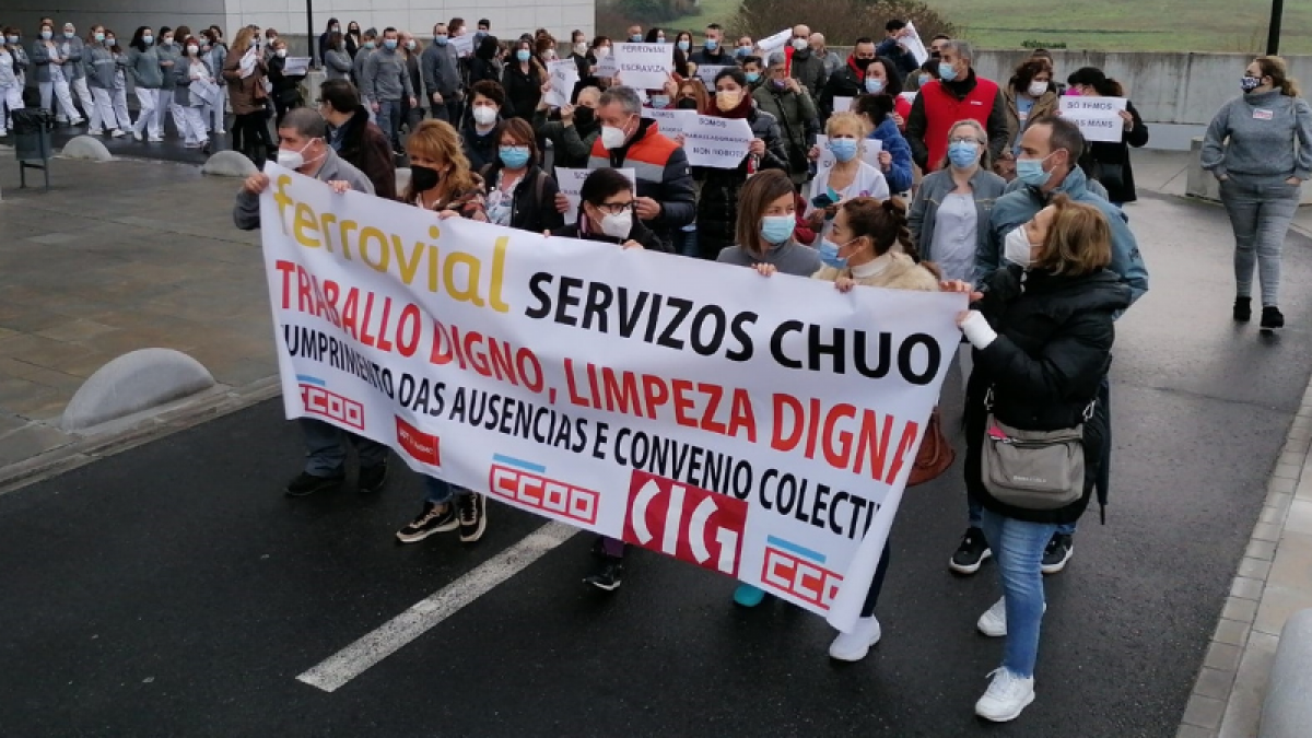 Manifestacin Complejo Hospitalario Universitario de Ourense (CHUO) 10 de enero 2022