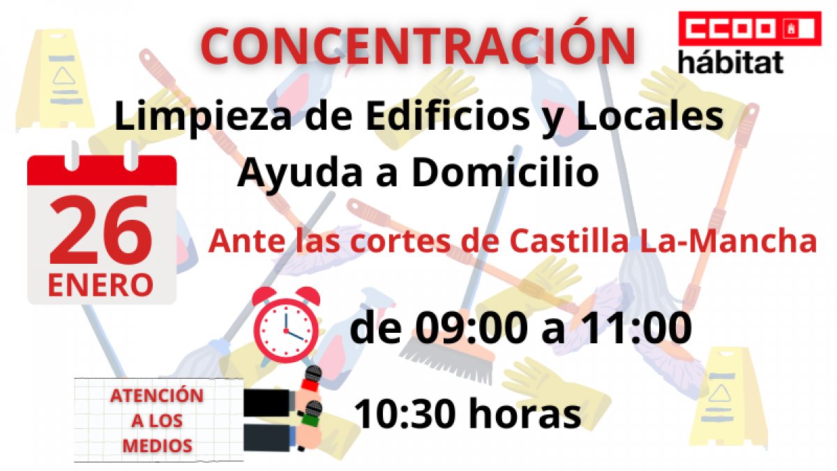Concentración de Limpieza y Atención Domiciliaria de Castilla La-Mancha