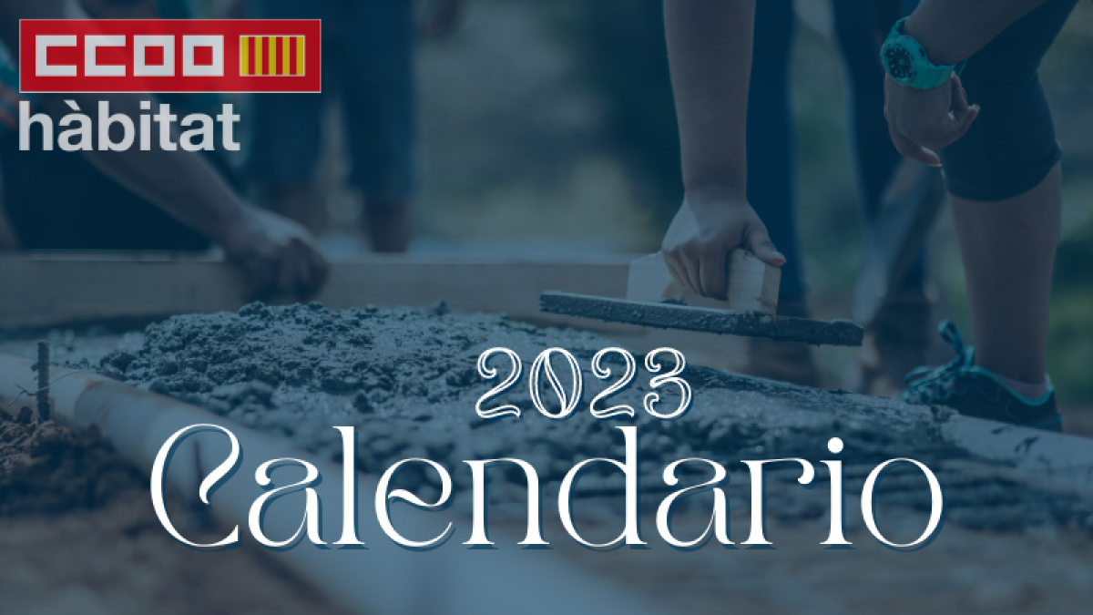 Calendario Derivados del Cemento de Alicante, Castellón y Valencia para el 2023