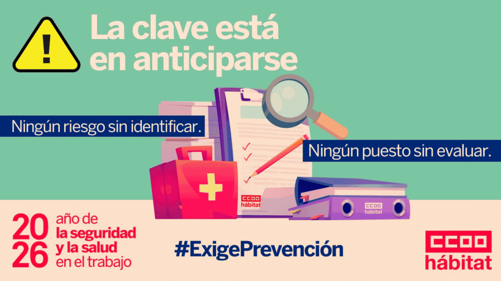 CCOO del Hábitat sigue exigiendo prevención, ante una siniestralidad laboral que no cesa, de cara al 28 de abril