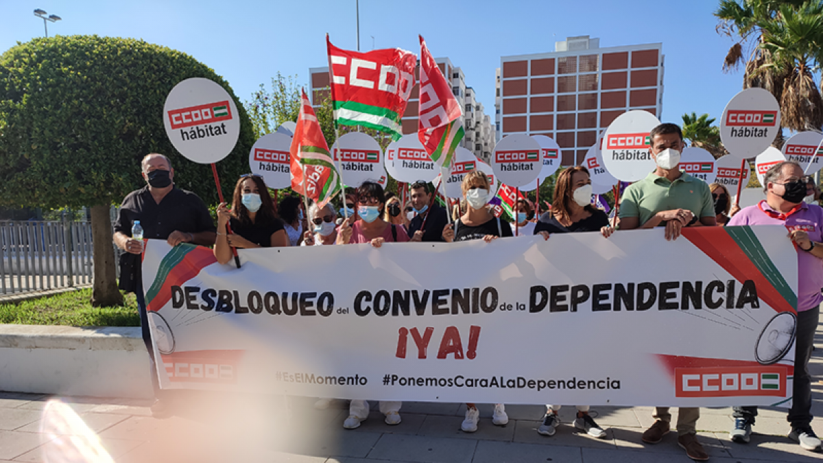 Movilizaciones desbloqueo del convenio de la dependencia 21 de septiembre Andaluca